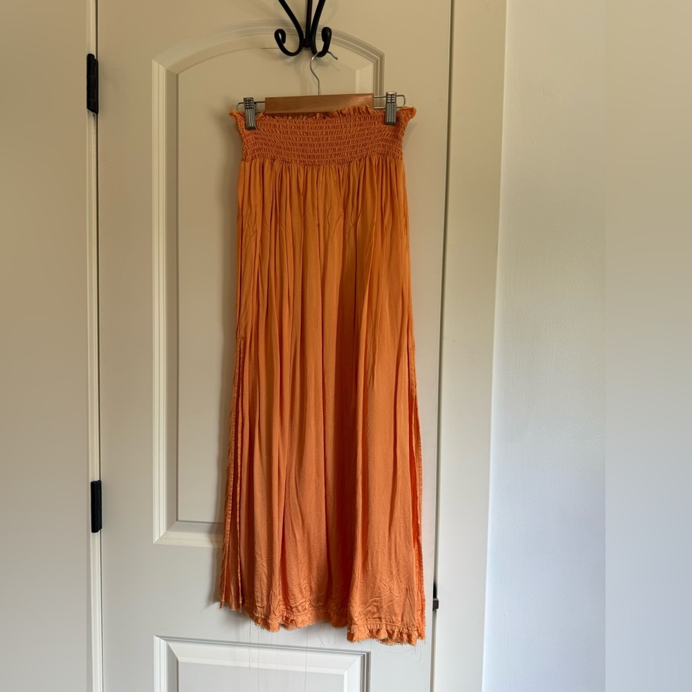 Aerie Orange Maxi Skirt size XS